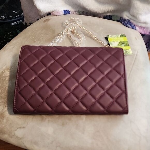 Badgley Mischka Crossbody Bag Plum Colored NWT - Picture 7 of 7